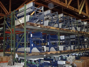 Figure 1: The original CSBCS machines are pictured in the warehouse.